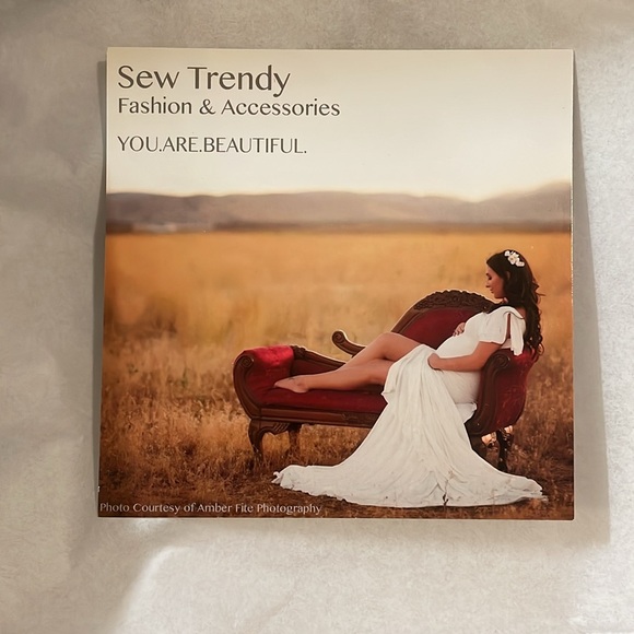 EUC Sew Trendy Fashion & Accessories Maternity & Photoshoot Red Burgundy Gown - Picture 2 of 14